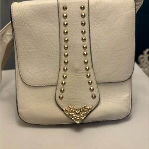 Elegant White Leather Shoulder Bag